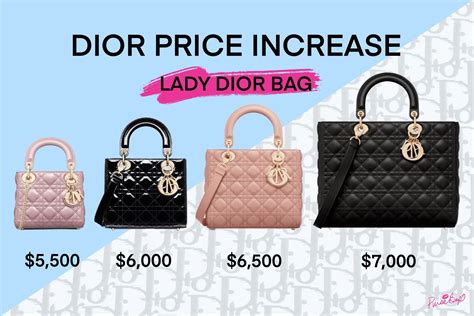 mini lady dior europe price|lady dior bag price list.